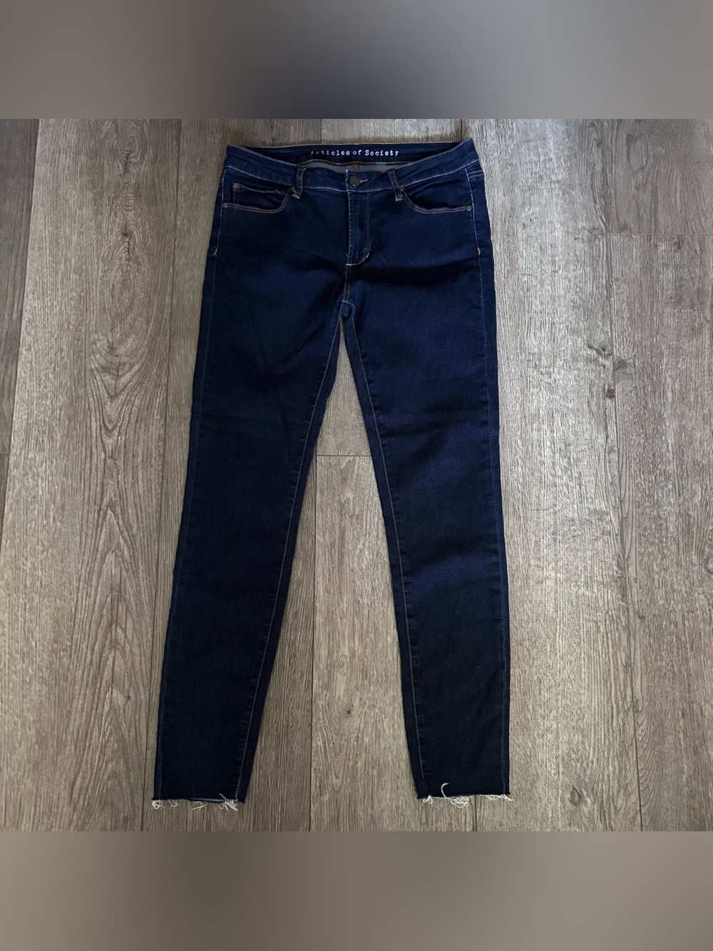 Articles of Society High Waisted Fringe Hem Skinny Jeans Size 30